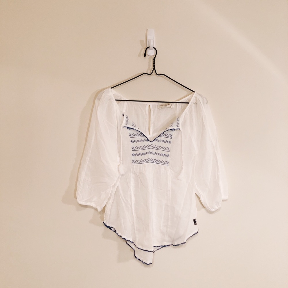 Abercrombie white blouse